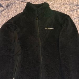 Fuzzy Black Columbia Sweater